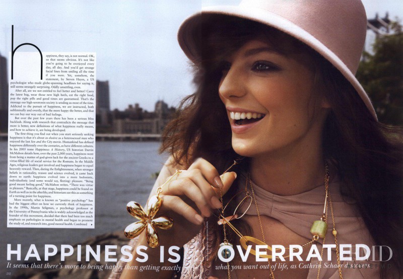 Daria Werbowy featured in Happiness Is Overrated, November 2010