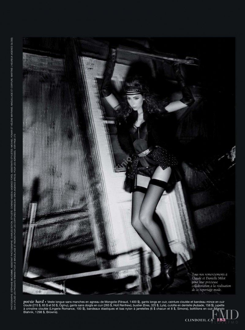 Drea Vujovic featured in Anges Noirs, October 2009