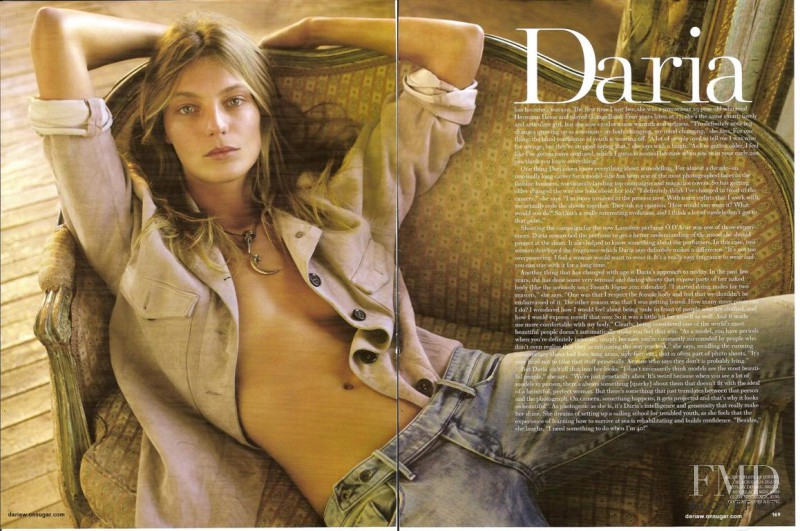 Daria Werbowy featured in Natural Woman, May 2011