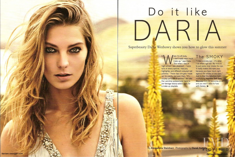 Daria Werbowy featured in Do It Like Daria, June 2011