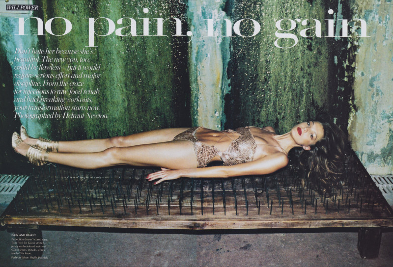 Daria Werbowy featured in No Pain, No Gain, March 2004