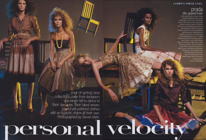 Liya Kebede featured in Personal Velocity, March 2004