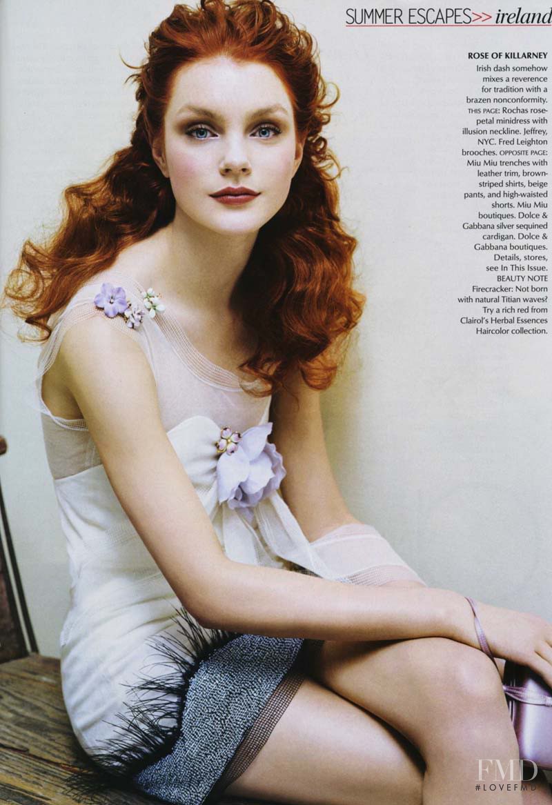 Jessica Stam featured in Summer Escapes to England, June 2004