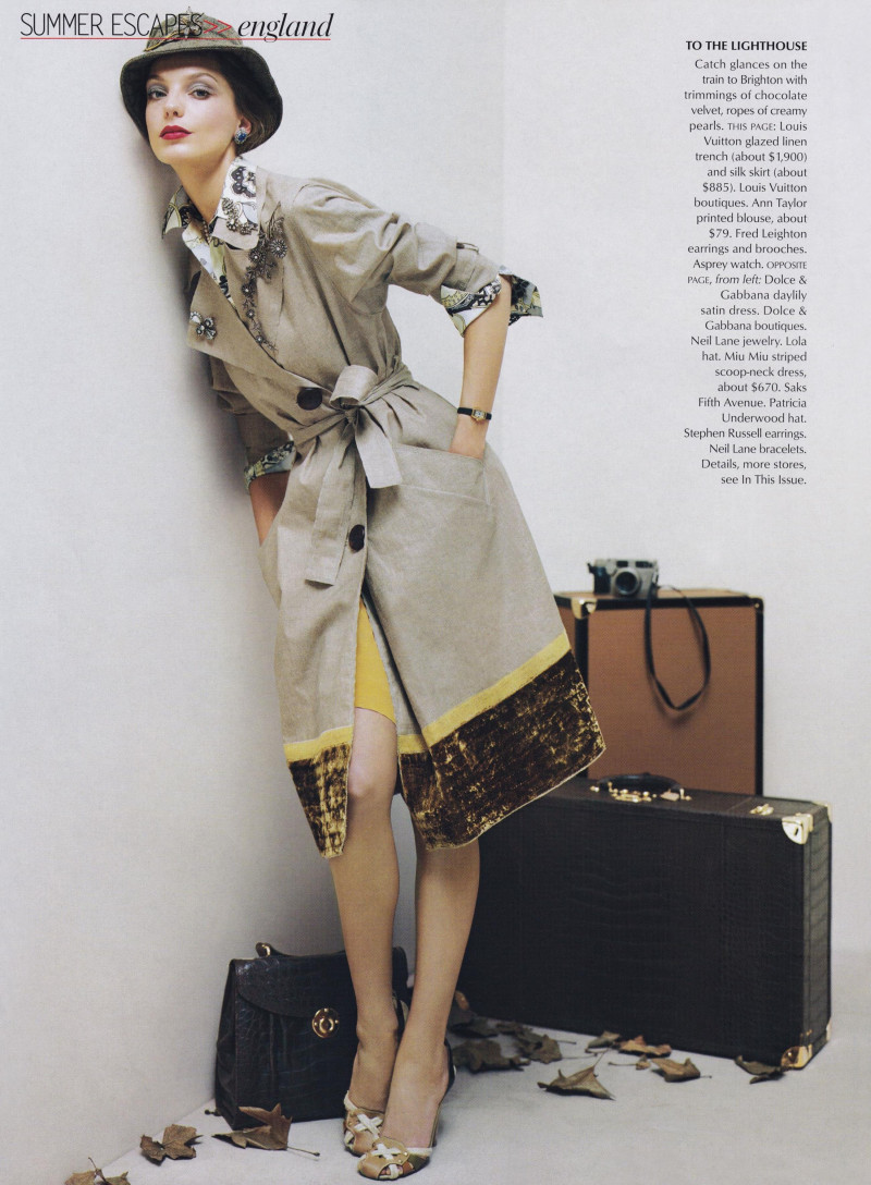 Daria Werbowy featured in Summer Escapes to England, June 2004