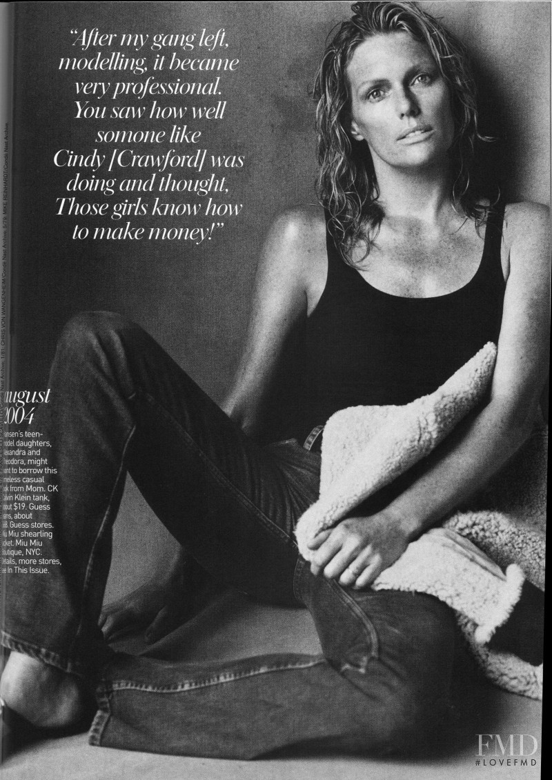 Patti Hansen featured in The Age Issue, August 2004