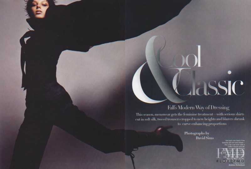 Daria Werbowy featured in Cool & Classic, September 2004