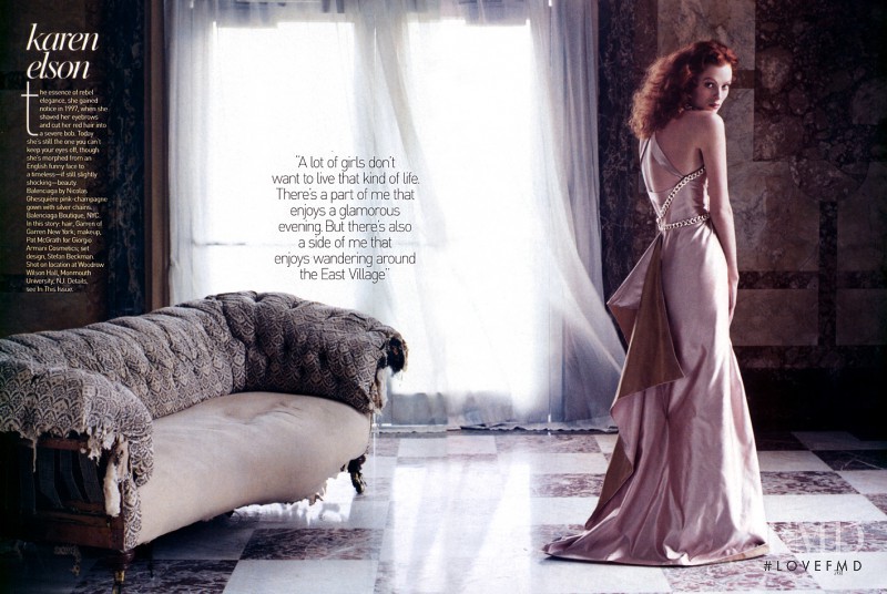 Karen Elson featured in Model and Supermodel, September 2004