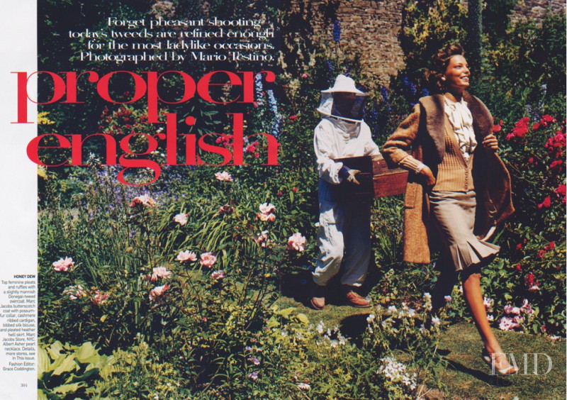 Daria Werbowy featured in Proper English, October 2004