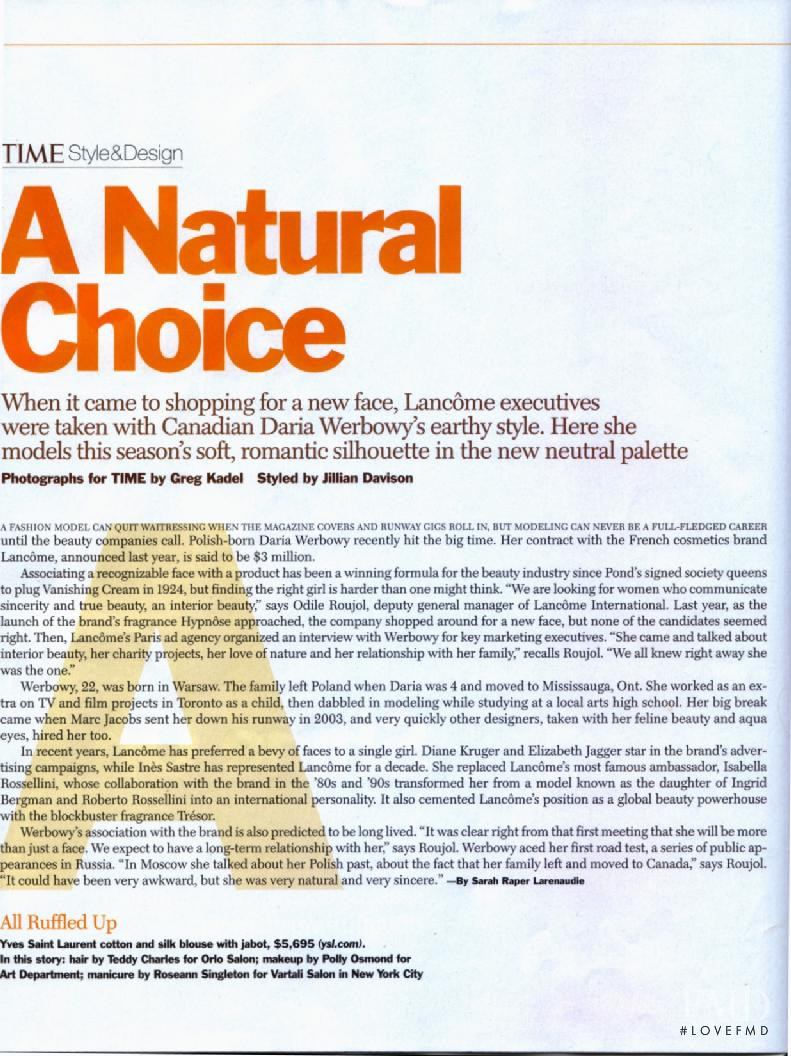 A Natural Choice, March 2005