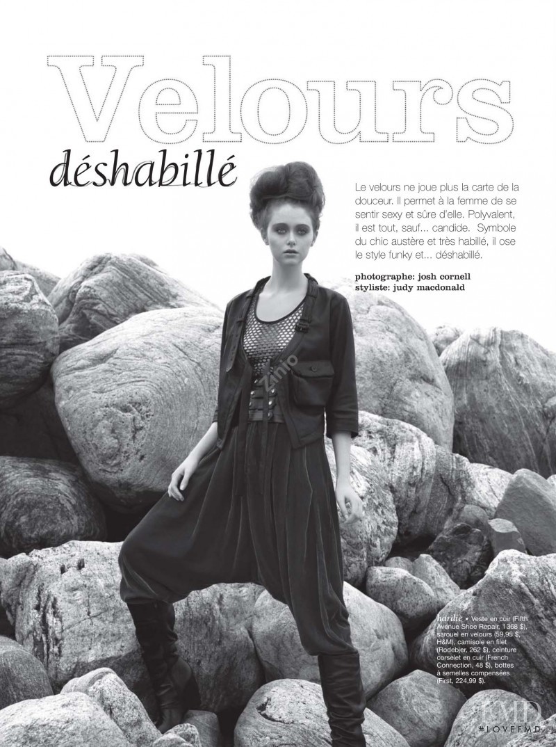 Lisa Porter featured in Velours Déshabillé, October 2009