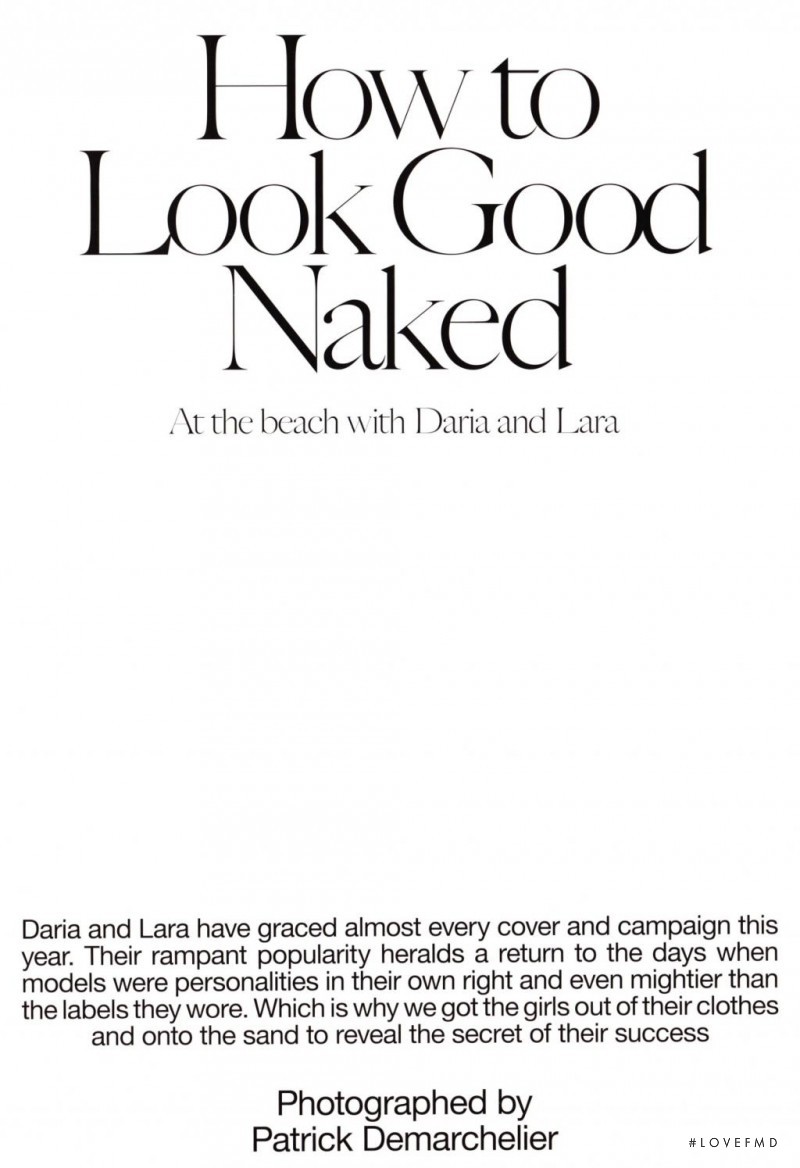 How To Look Good Naked, February 2010