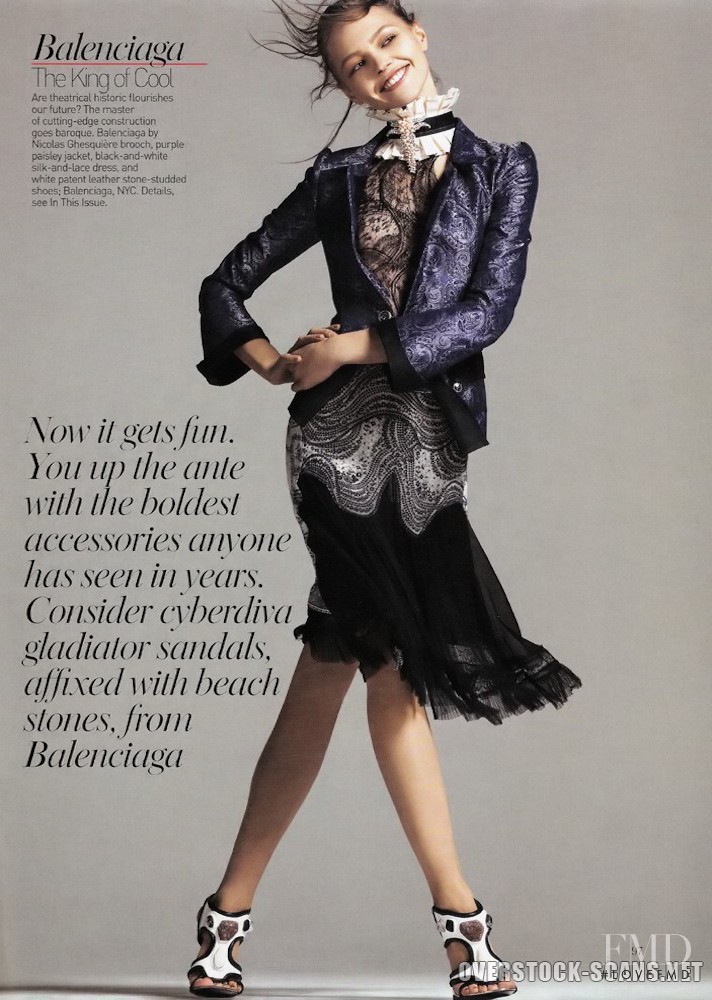 Sasha Pivovarova featured in Charm School, January 2006