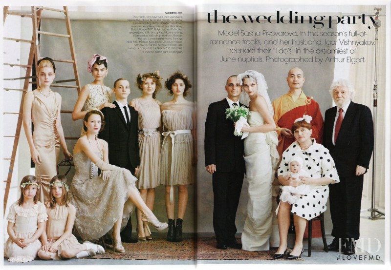 Jessica Stam featured in The Wedding Party, June 2009