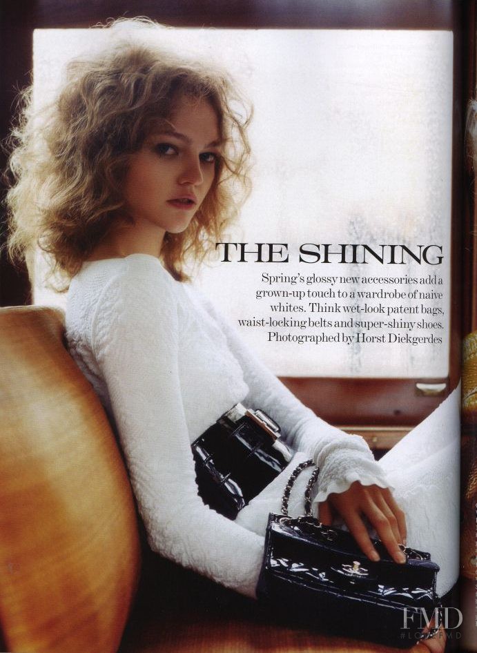 Sasha Pivovarova featured in The Shining, April 2006