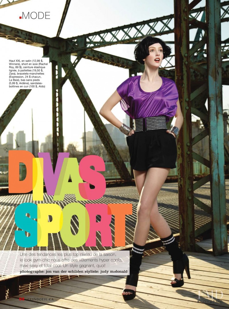 Frances Coombe featured in Divas Sport, August 2010
