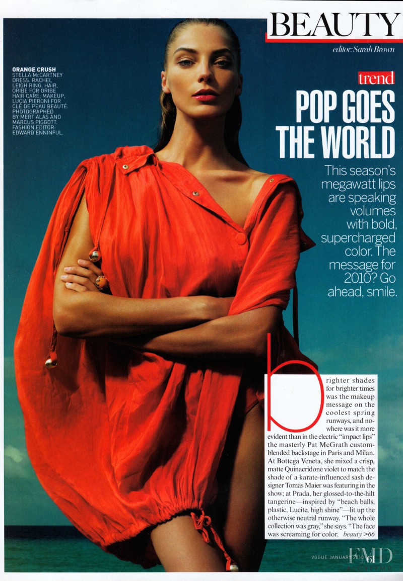 Daria Werbowy featured in Pop Goes The World, January 2010