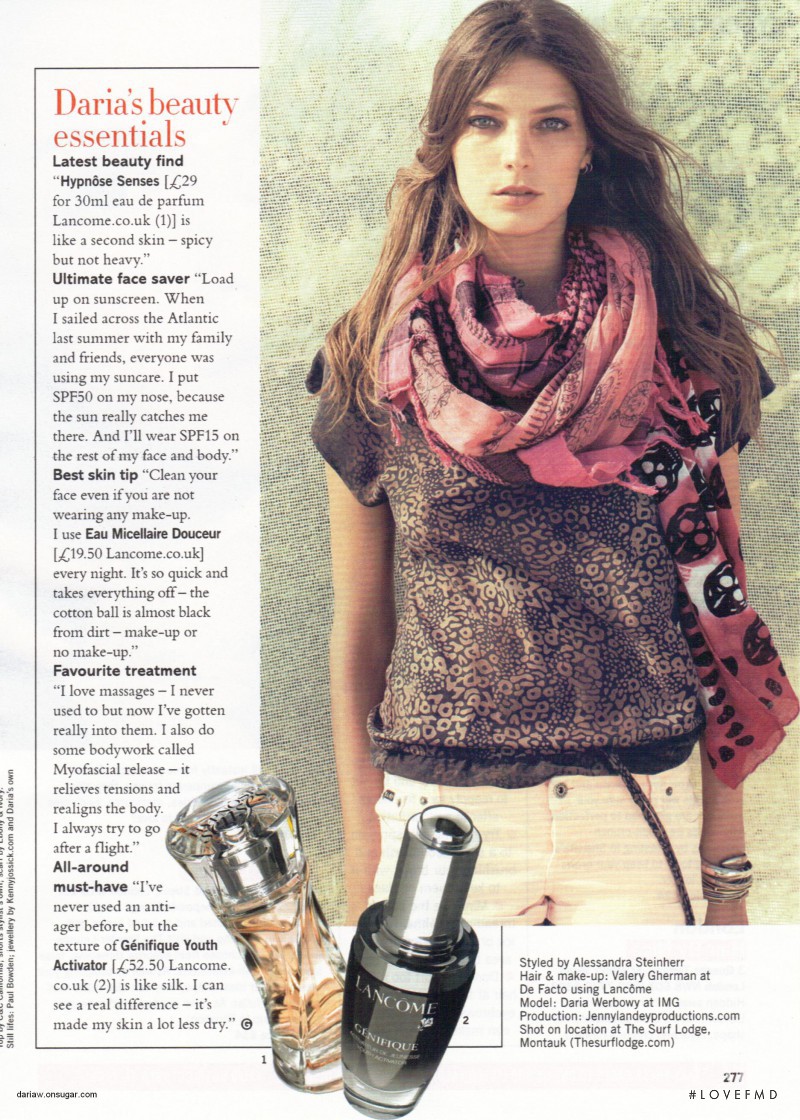 Daria Werbowy featured in The Daria Effect, October 2009