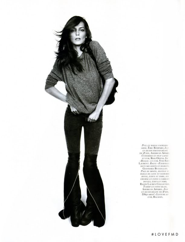 Daria Werbowy featured in Lignes et Attitudes, September 2008