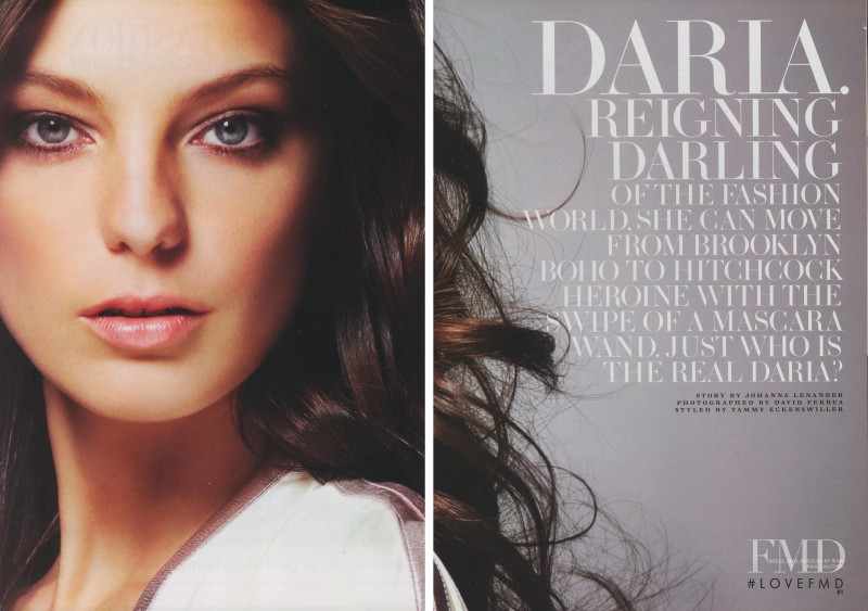 Daria Werbowy featured in Daria Reigning Darling, February 2007