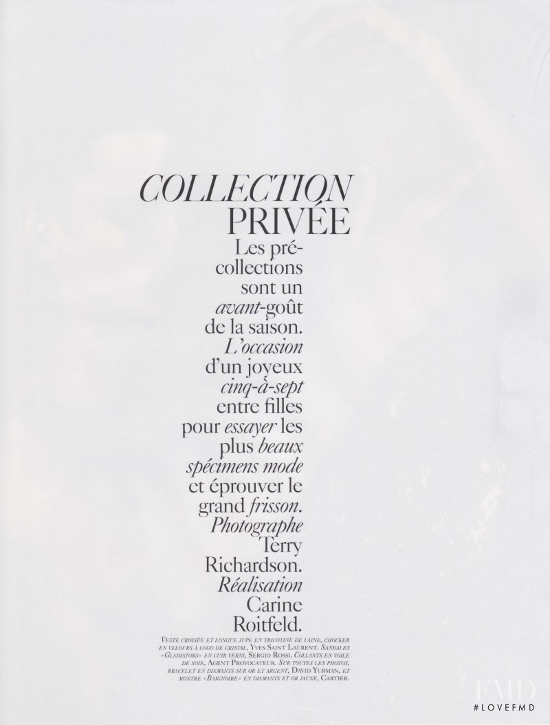 Collection Privèe, June 2010