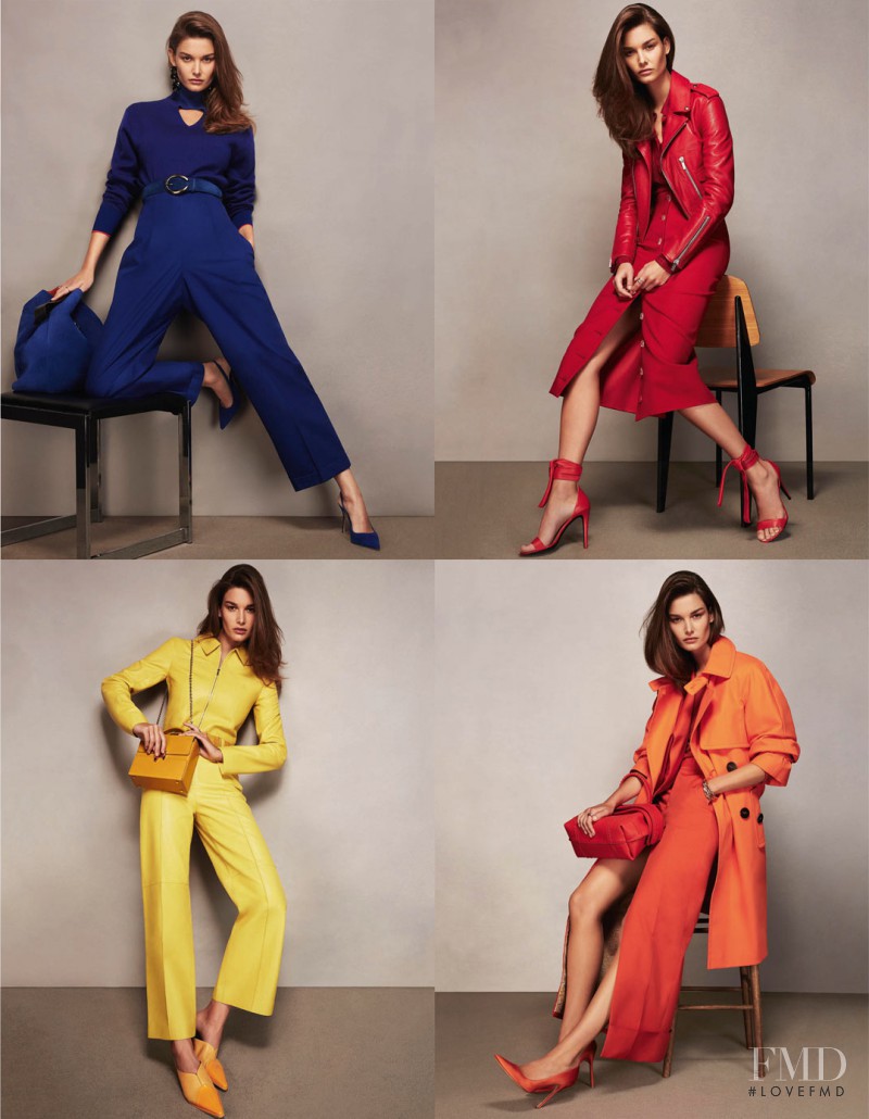Ophélie Guillermand featured in The Style Update: Head to Toe Colour, May 2017