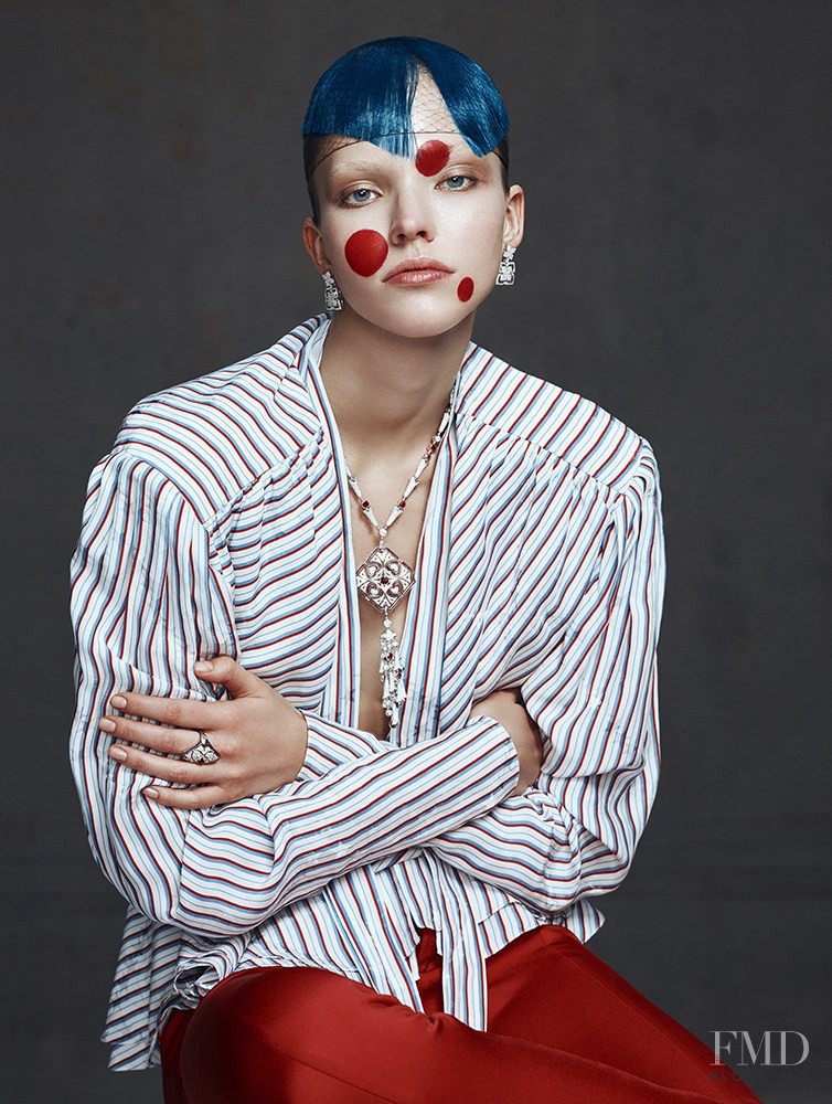 Sasha Luss featured in Vogue Gioiello: Portraits, April 2017