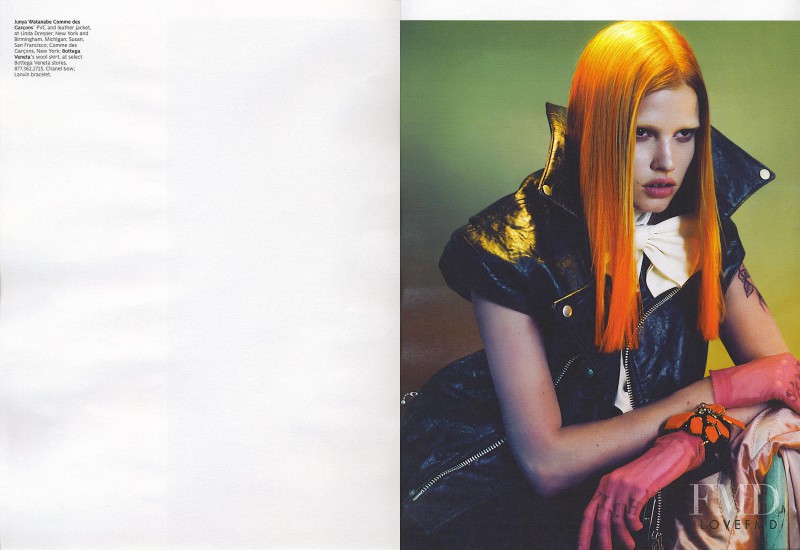 Lara Stone featured in Wild Roses, September 2007