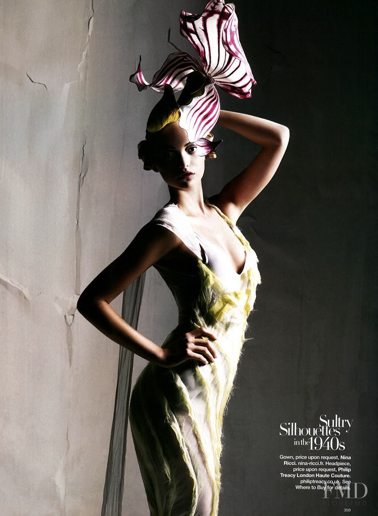 Gemma Ward featured in Fashion Through the Ages, November 2007