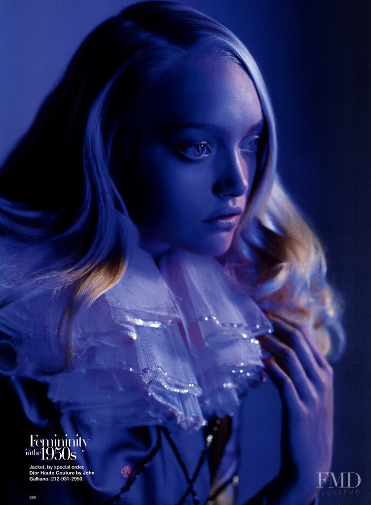 Gemma Ward featured in Fashion Through the Ages, November 2007