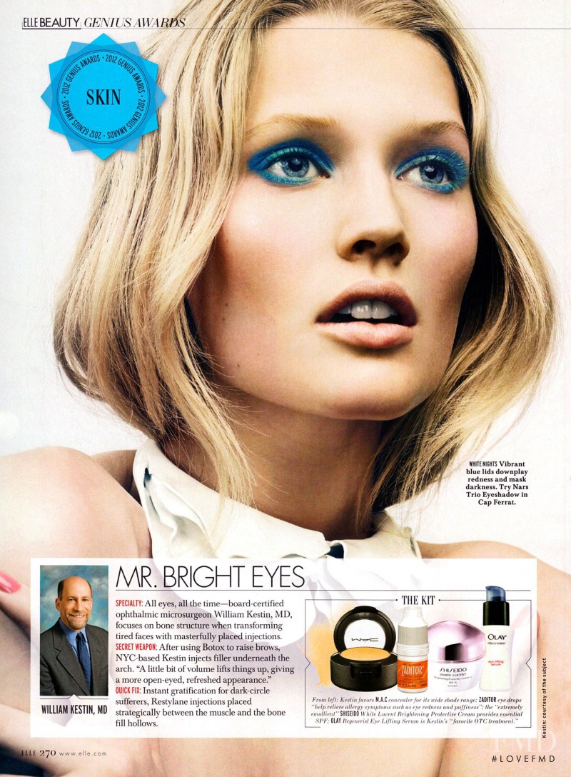 Toni Garrn featured in The 2012 Genius Awards, April 2012