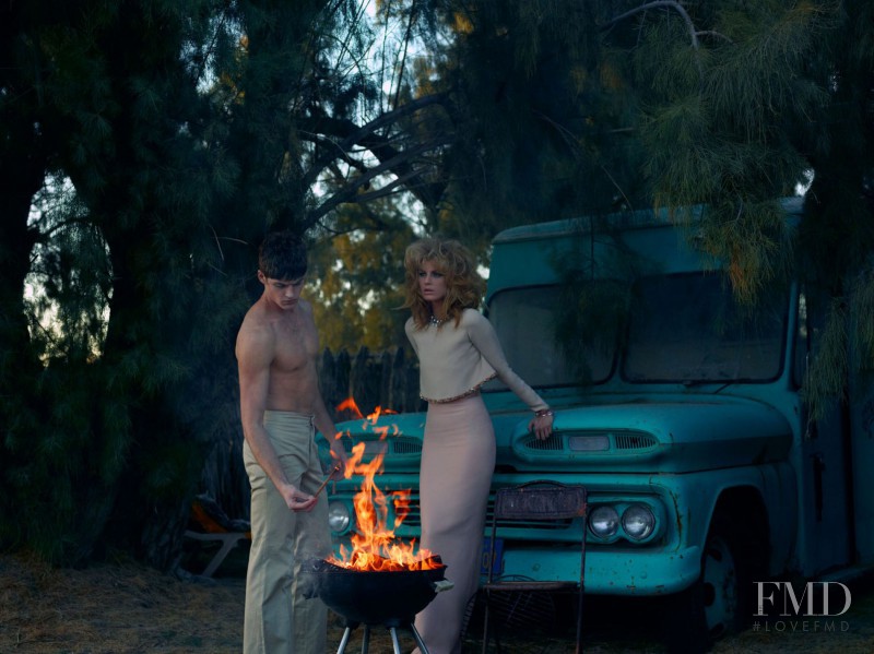 Angela Lindvall featured in Oiseaux De Paradis, April 2012