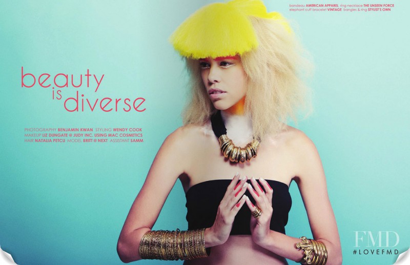 Britt Schafer featured in Beauty is Diverse, September 2011