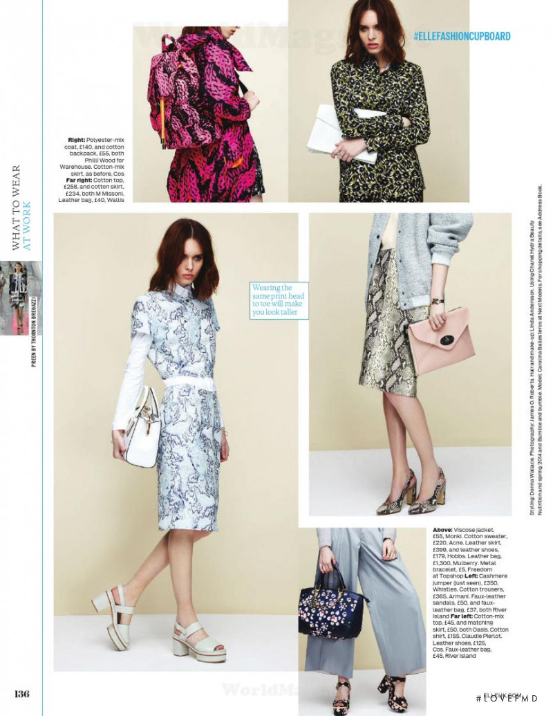 Carolina Ballesteros featured in Match prints, April 2014