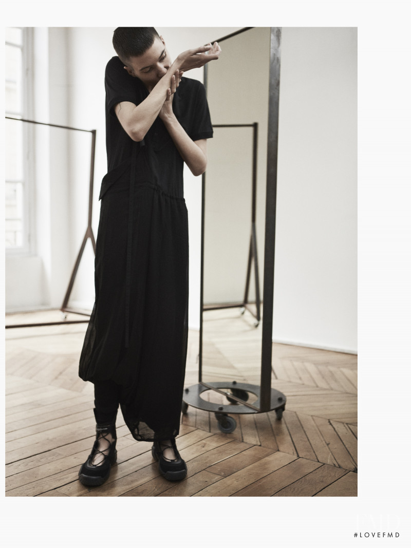 Tamy Glauser featured in Yohji Yamamoto on Influences and Androgyny, February 2016