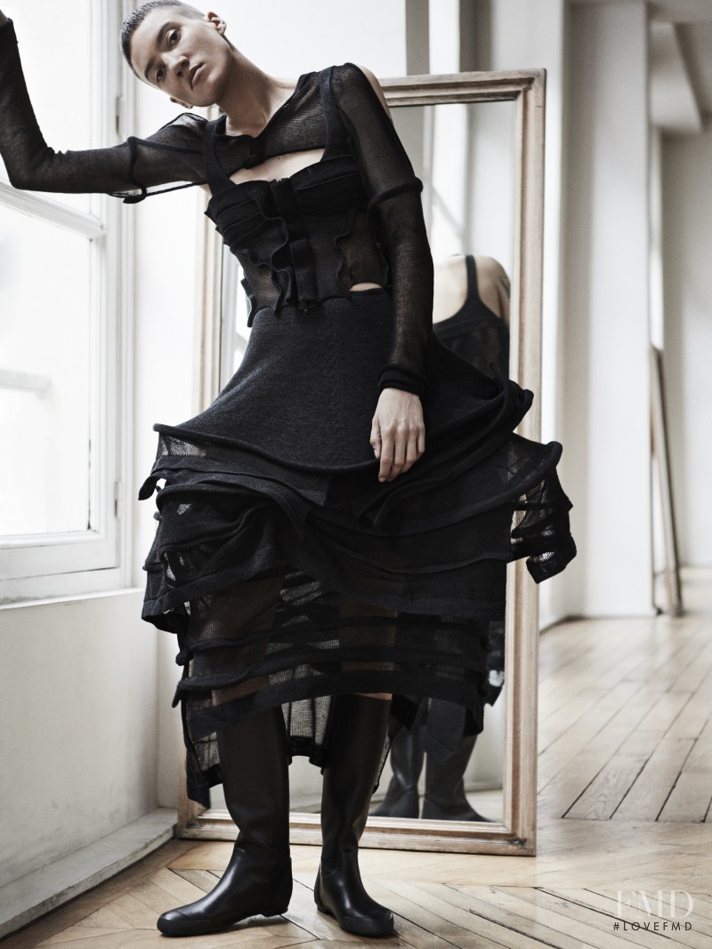 Tamy Glauser featured in Yohji Yamamoto on Influences and Androgyny, February 2016