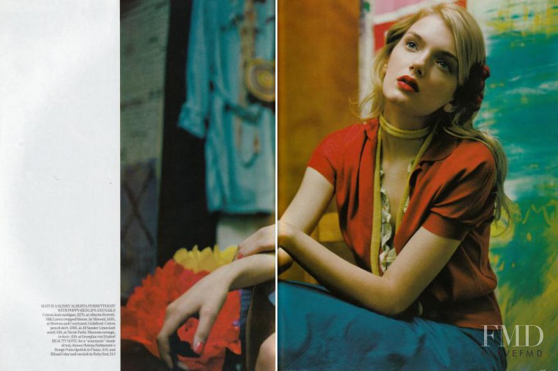 Lily Donaldson featured in Sunday Girl, February 2005