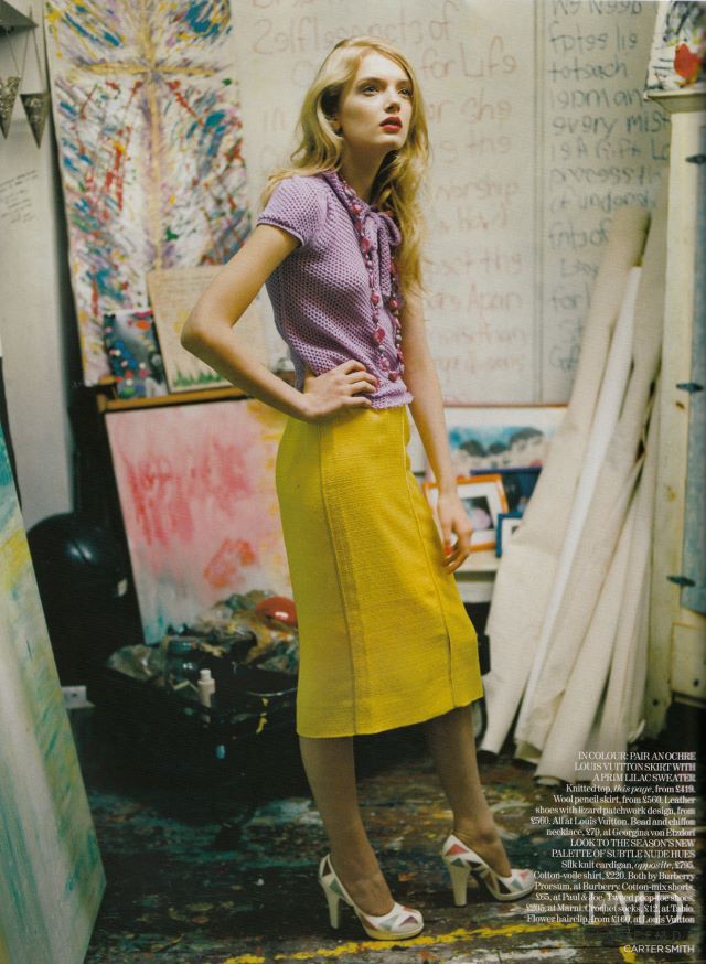 Lily Donaldson featured in Sunday Girl, February 2005