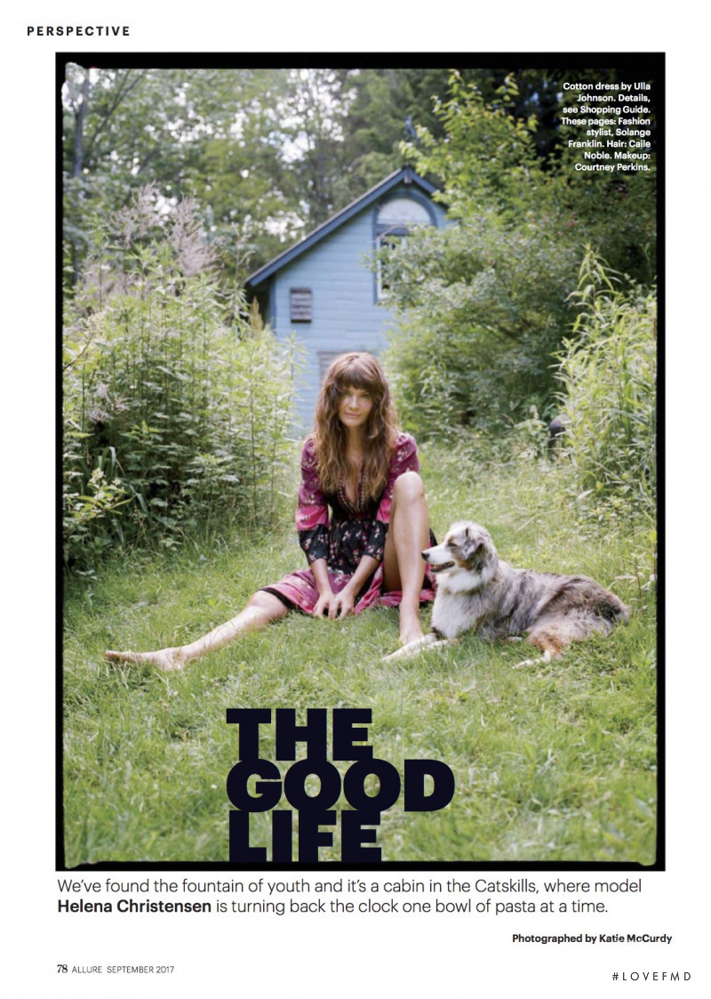 Helena Christensen featured in The Good Life, September 2017