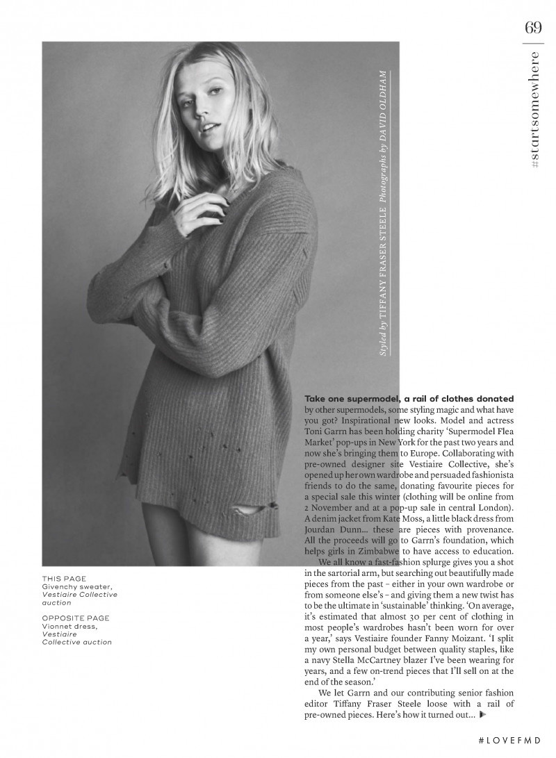 Toni Garrn featured in A Style Vintage, October 2017