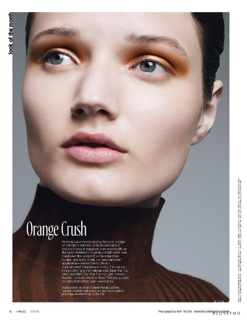 Olivia Jansing featured in Orange Crush, October 2016