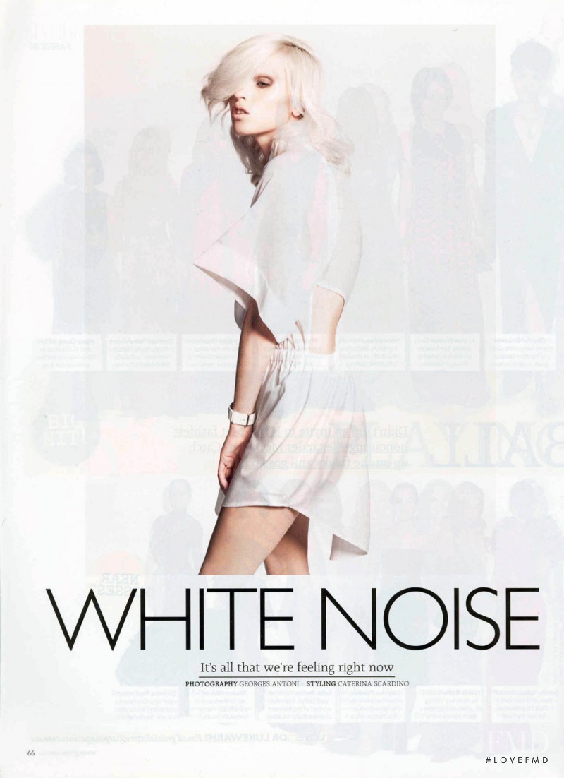 Anja Konstantinova featured in White Noise, May 2011