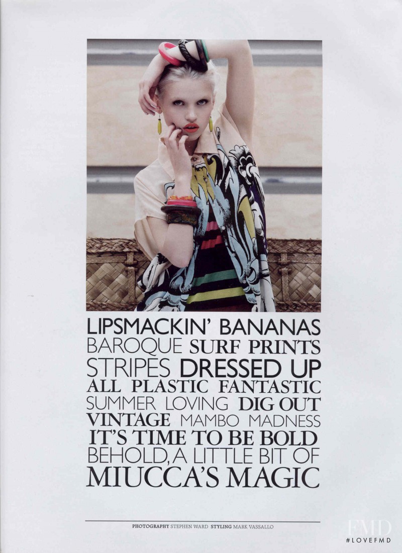 Anja Konstantinova featured in Miucca\'s Magic, November 2010