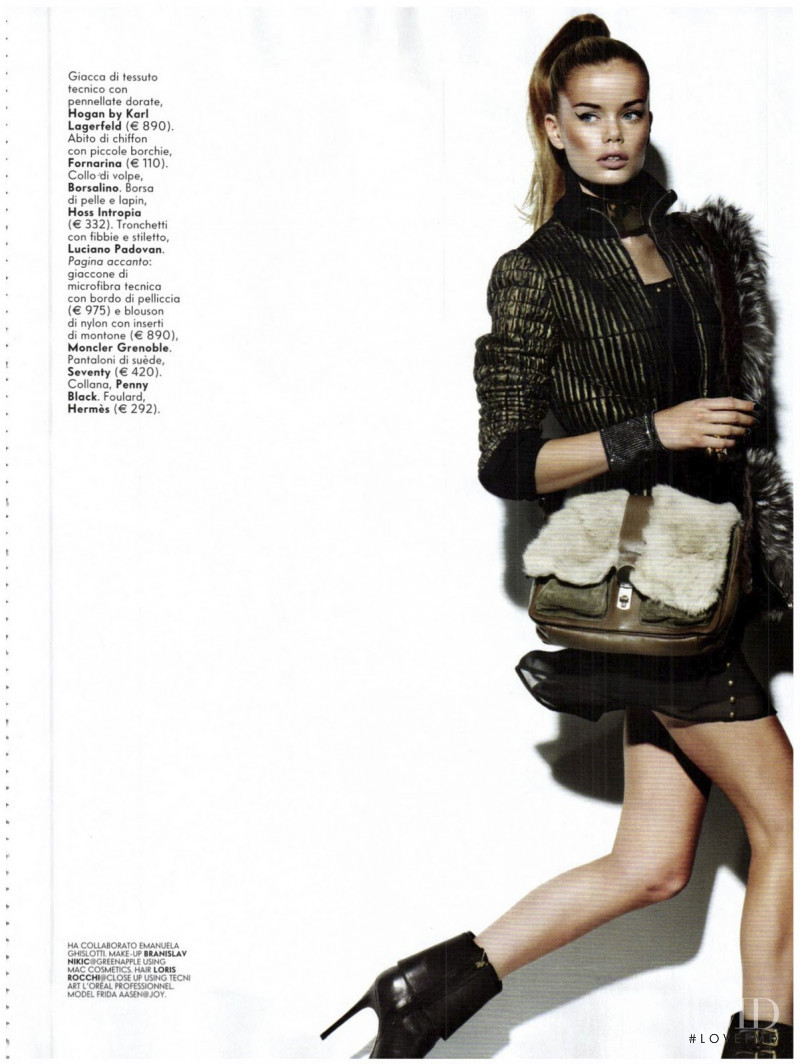 Frida Aasen featured in Sopra Tutto, October 2011