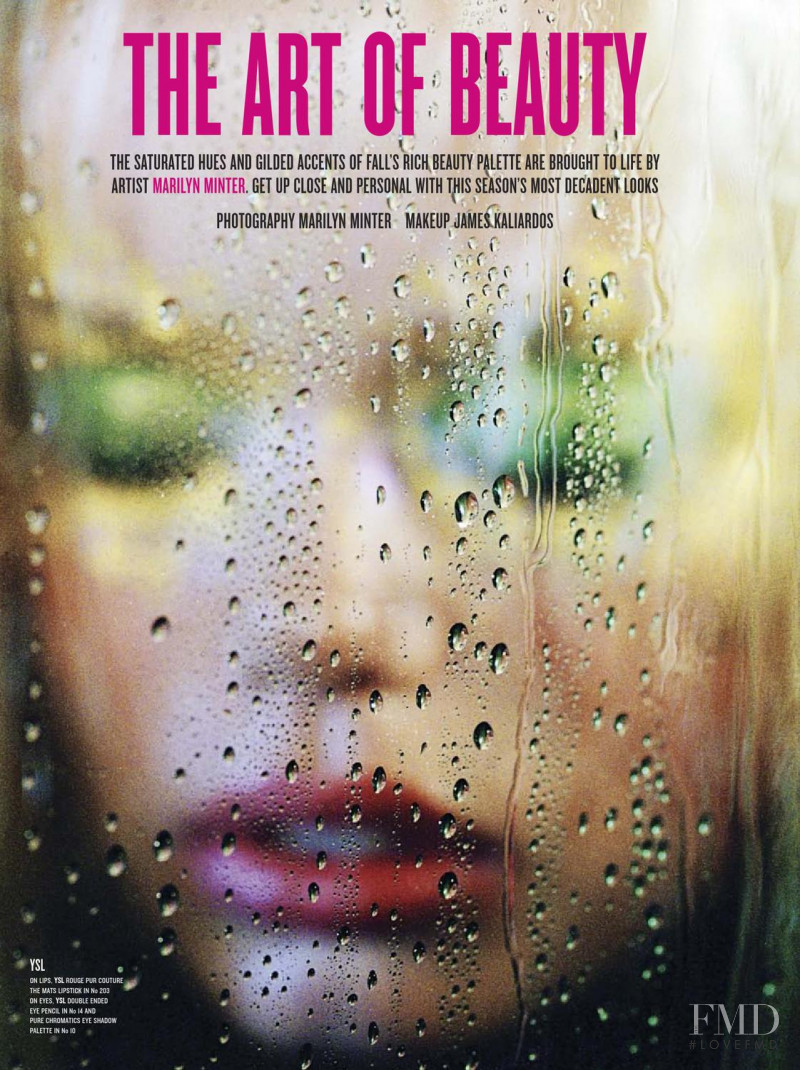 Frida Aasen featured in The Art Of Beauty, September 2012