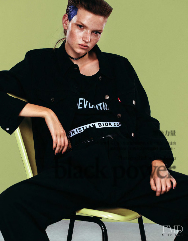 Eva Klimkova featured in Black Power, October 2017