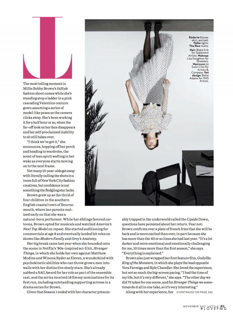 Millie Bobby Brown: Upside Down, November 2017