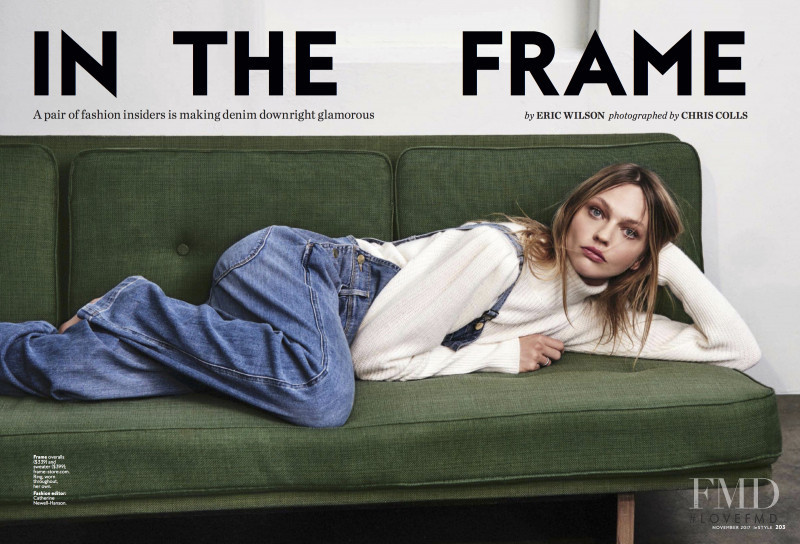 Sasha Pivovarova featured in In the Frame, November 2017