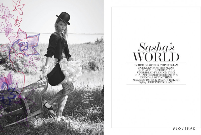 Sasha Pivovarova featured in Sasha\'s World, October 2017