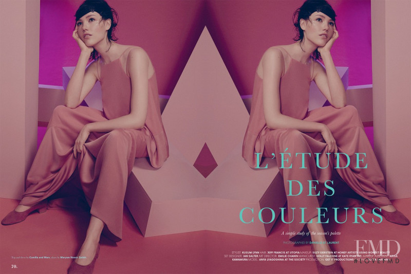 Anya Lyagoshina featured in L\'Etude Des Couleurs, June 2016