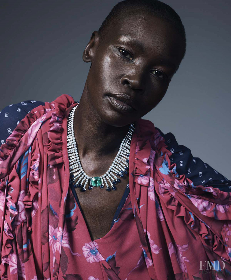 Alek Wek featured in Romancing The Stones, December 2017